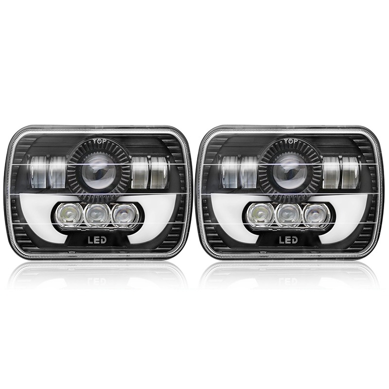 Pair Cree H6054 7×6 Led Headlights Sealed Beam For Toyota Pickup